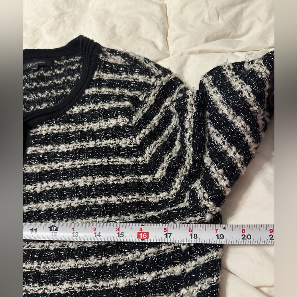 Anne Klein Black and White Textured Cardigan - Size L - Picture 13 of 13